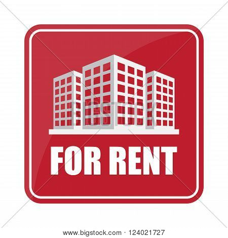 Buildings icon and office Sell rent icon sign