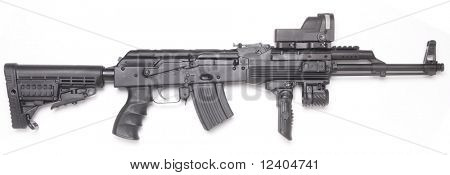 Dobře známé moderní AK-47 Kalašnikov útočná puška.