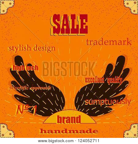 Selling stylish design. Business card or vintage background. Excellent quality stylish design