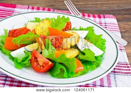 Tomato, Sweet Pepper with Egg and Bruschetta Studio Phoro