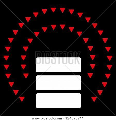 Database Sphere Shield vector icon. Database Sphere Shield icon symbol. Database Sphere Shield icon image. Database Sphere Shield icon picture. Database Sphere Shield pictogram.