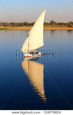 Fellucca On The Nile River Egypt