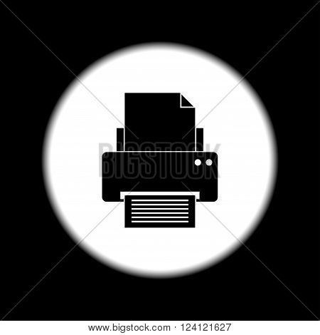 Print icon. Flat design style eps 10
