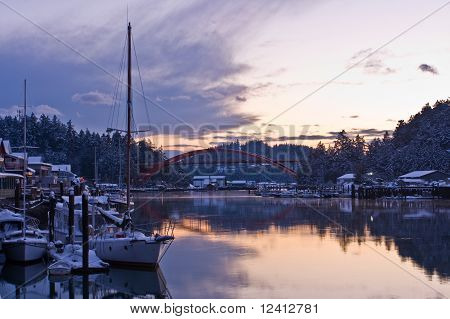 La Conner, Washington om vinteren