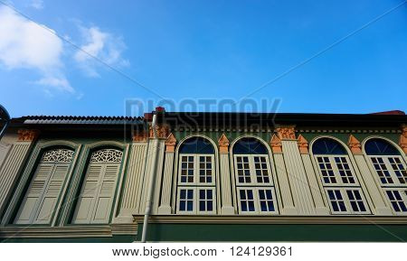 singapore heritage house window old building shop