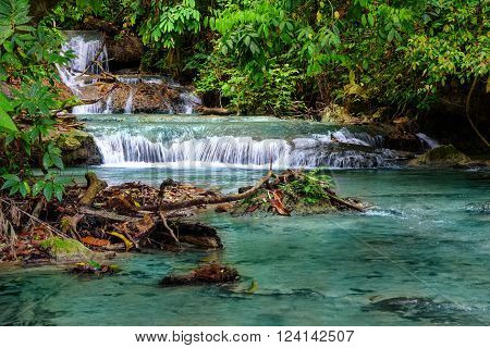 River From Saluopa Waterfall In Tentena