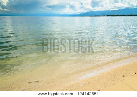 Siuri Beach At Poso Lake. Indonesia