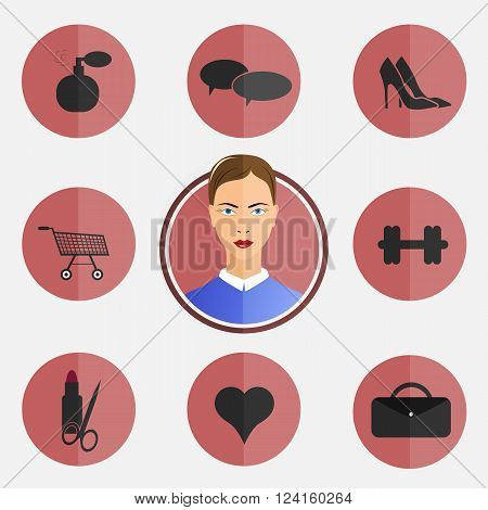 Icons Business day vector illustration signs and symbols