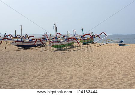 Fishing boats on the beach of Sanur, Bali, Indonesia, Asia
** Note: Soft Focus at 100%, best at smaller sizes