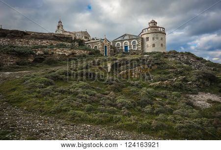 Small Church At  Side Of Road Near Isternia At Tinos