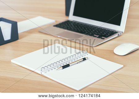 Blank Screen And Notebook