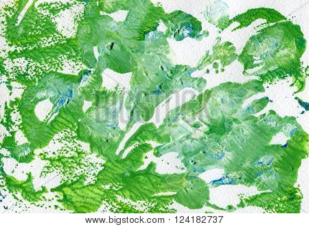 Abstract Watercolor Colorful Texture Art Background. Monotype effect of paint and paper. Paint texture background. Splatter Paint Splash background textures. Made by gouache and watercolor paint.