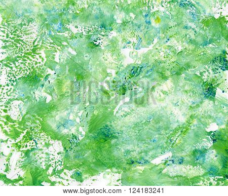 Abstract Watercolor Colorful Texture Art Background. Monotype effect of paint and paper. Paint texture background. Splatter Paint Splash background textures. Made by gouache and watercolor paint.