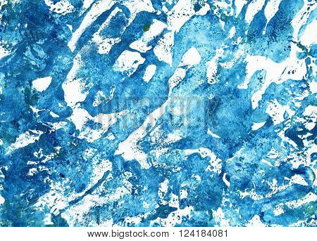 Abstract Watercolor Colorful Texture Art Background. Monotype effect of paint and paper. Paint texture background. Splatter Paint Splash background textures. Made by gouache and watercolor paint.