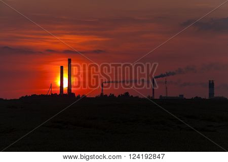 Photographed Close Up The Sky During Sunset Soltse Colored Clouds, Defocused