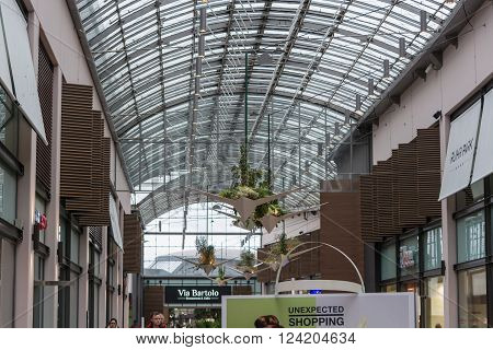 BOCHUM NRW GERMANY - JANUARY 11 2016:
Interior Shopping Mall of the Ruhr Park in Bochum. The shopping center Ruhr Park in Bochum is one of the largest in Germany.