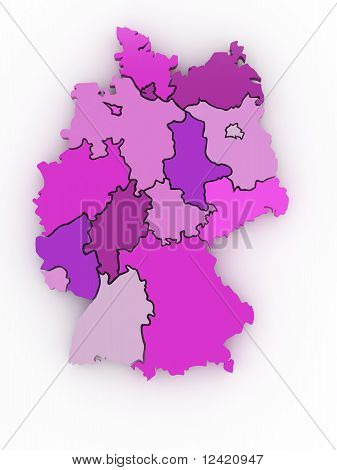 แผนที่สามมิติของเยอรมนี 3D
