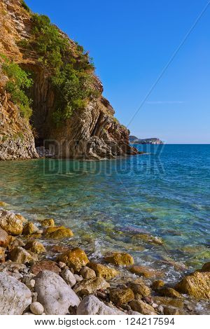 Resort Rafailovici - Montenegro - architecture and nature background