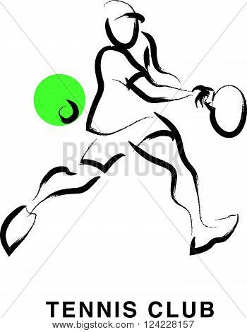 Hand drawn spotsman silhouette sketch. Human athlete figure isolated. Good for any sport competition advertising design, poster, placard, leaflet template. Sport magazine article illustration, print design.