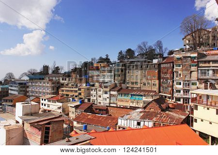 Beautiful View Of Colourful Houses And Amazing Hilsl In Murree Hills Pakistan