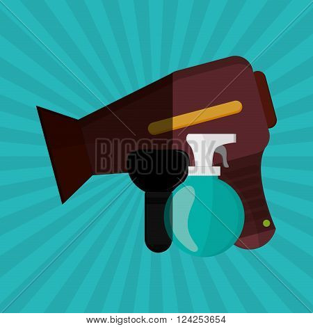 Hair salon  concept with icon design, vector illustration 10 eps graphic.