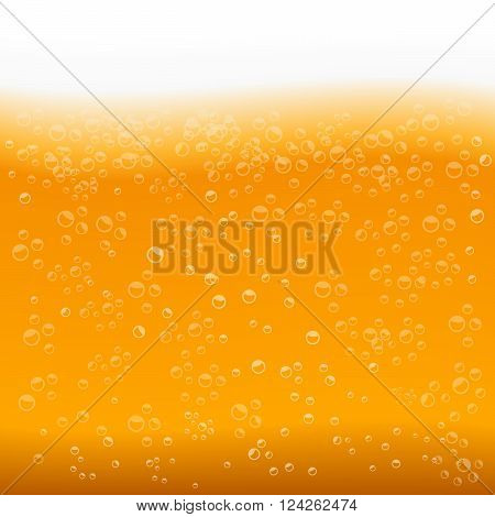 Beer texture with bubbles and foam. 10 eps vector illustration