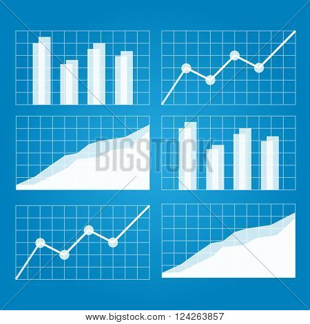Graphs and charts. 10 eps vector illustration