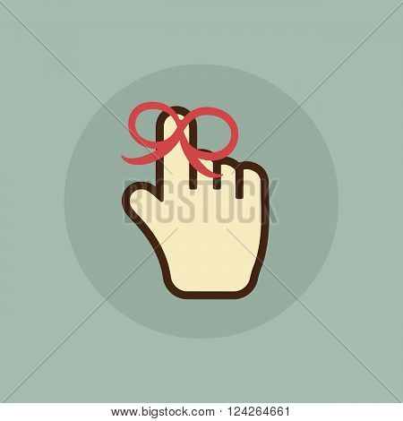 Reminder icon. Cursor vintage logo. Cursor icon in flat style