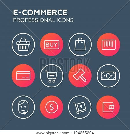 Set of shopping icons. 10 eps vector illustration