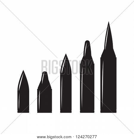 Vector bullet holes set. Violence and crime gunshot and military