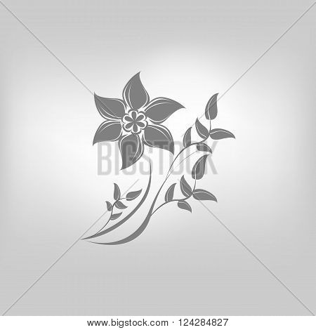 vector icon flower symbol isolated illustration graphik