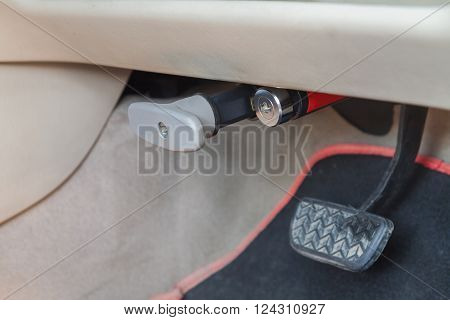 Tool for lock brake pedal of the car
