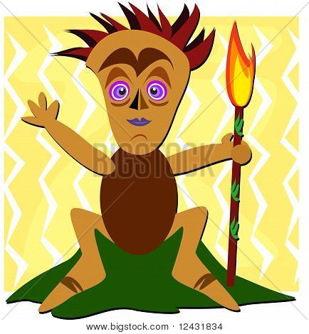 Tiki con una torcia