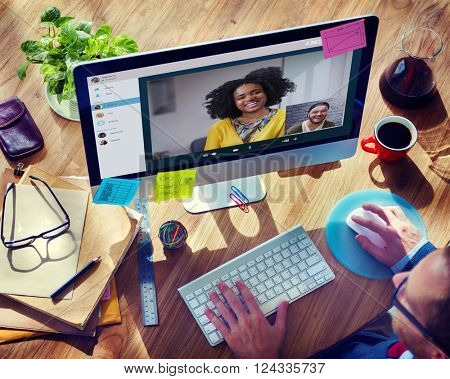 Video Call Facetime Chatting Communication Concept