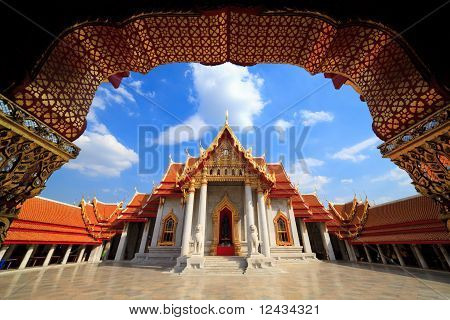 대리석 Temple(wat Benchamabophit), 방콕, 태국