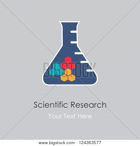 Vector illustration of a Scientific research on grey background