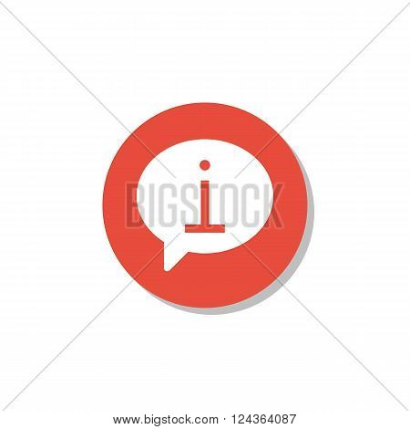 Info Icon In Vector Format. Premium Quality Info Icon. Web Graphic Info Icon Sign On Red Circle Back