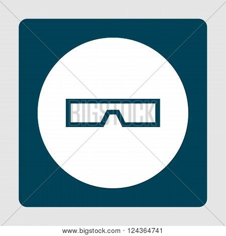 3D Glass Icon In Vector Format. Premium Quality 3D Glass Icon. Web Graphic 3D Glass Icon Sign On Blu