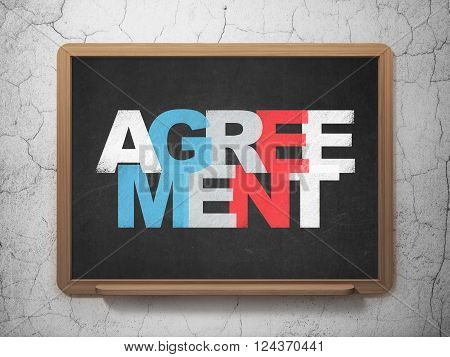 Business concept: Agreement on School board background