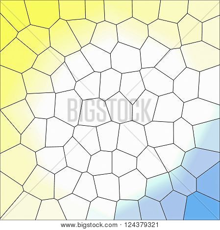 The abstract background with visual colorful effect blue and yellow polygon gradient