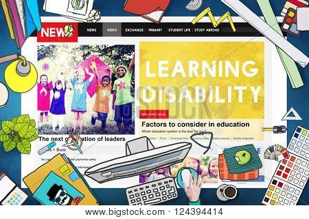 Kids Learning Disability News Feed Concept