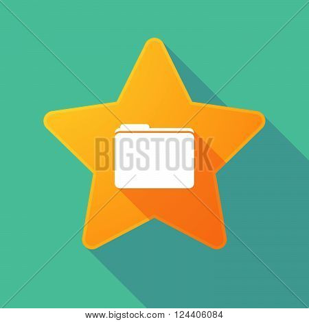 Long Shadow Star With A Folder