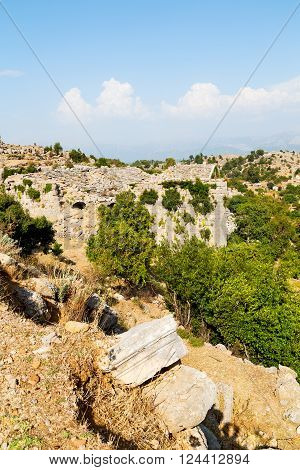Ruins     From The Hill In Asia