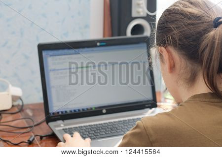 Software Developer Working At The Laptor