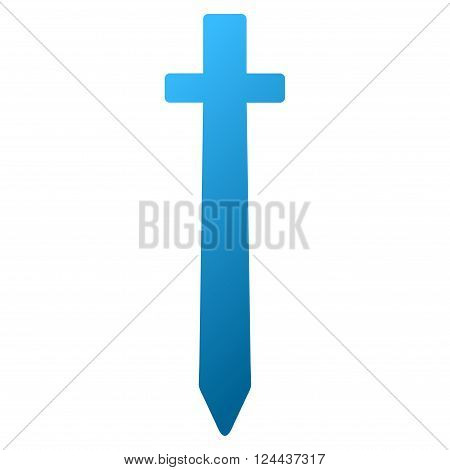 Symbolic Sword vector toolbar icon for software design. Style is a gradient icon symbol on a white background.