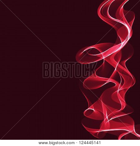 Abstract background with waved  ribbons and space for your text