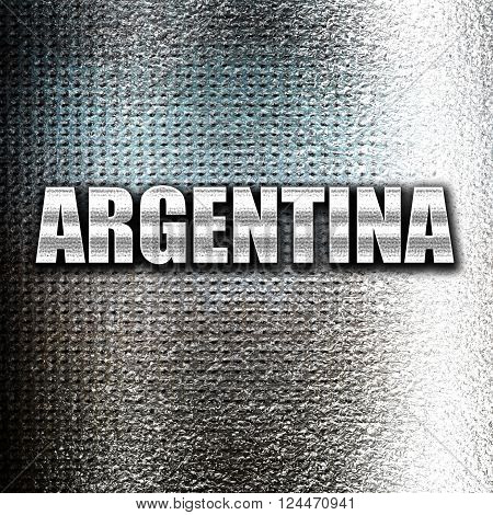 Grunge metal Greetings from argentine card with some soft highlights