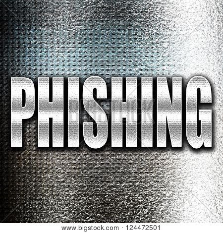 Grunge metal Phising fraud background with some smooth lines
