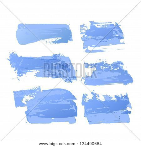 vector illustration. Brush Collection - grungy brush strokes isolated on white background