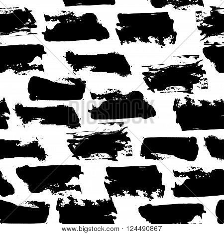 vector illustration. Grunge. seamless pattern of strokes. Black and white